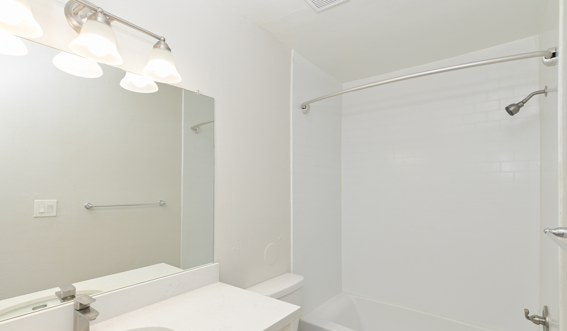 Enjoy newly renovated bathrooms with a storage closet 